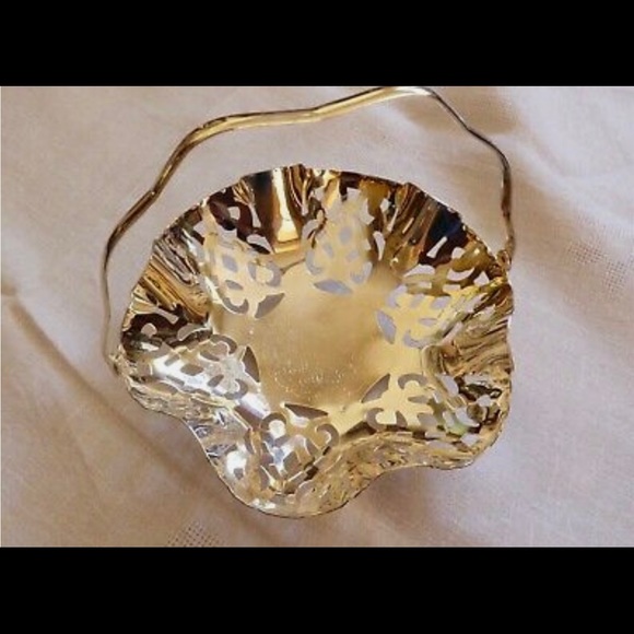 Vintage IKORA Germany Silver Plated Metal candy dish with handle footed basket - Picture 9 of 9